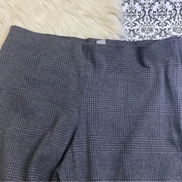 H&M : size 14 : plaid holiday zipper ankle slim fit skinny pull-on trouser pants - Picture 4 of 10